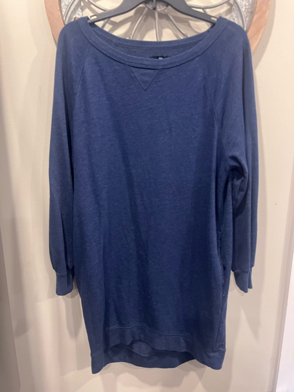 GAP Navy Women's Pullover Sweatshirt dress with pockets